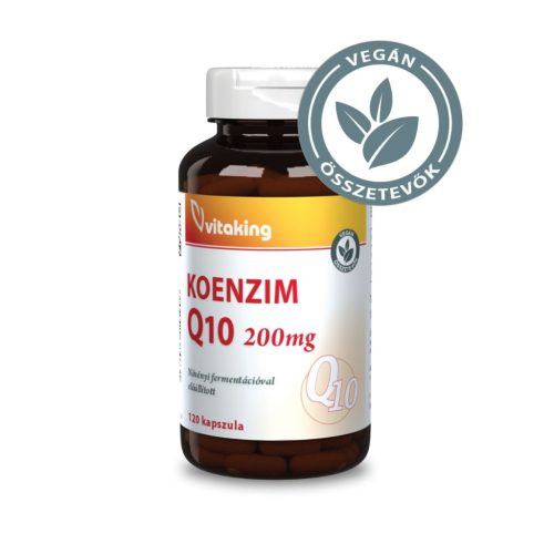 Q10 koenzim 200mg ( Fermentált+ Vegán +MCT olaj) 120 kapszula - Vitaking