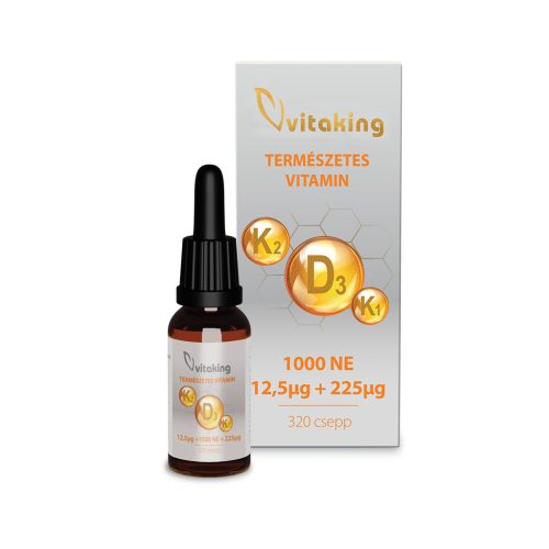  Vitaking D3+K2+K1 vitamin csepp MCT olajjal 10ml (160 adag) 