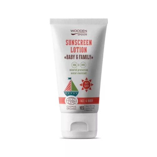 Wooden Spoon Bio naptej és testápoló SPF 50 150ml