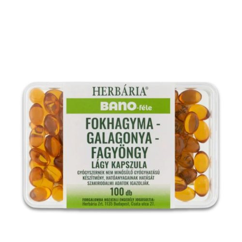 Herbária Bánó-féle fokhagyma-galagonya-fagyöngy – 100db