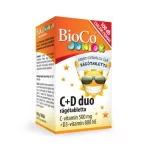 BioCo C+D Duo Junior erdei gyümölcs ízű rágótabletta – 100db