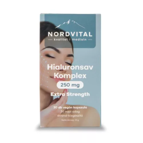 Nordvital Hialuronsav komplex vegán - 30db