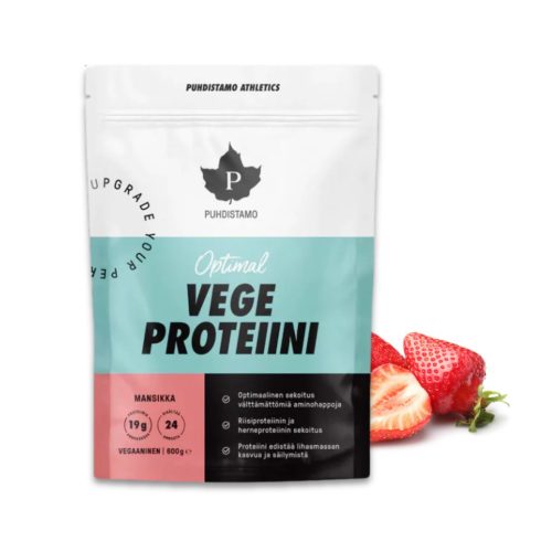Puhdistamo Athletics Optimal Vegán Protein (eper íz) 600g