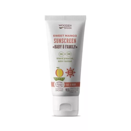 Wooden Spoon Bio naptej és testápoló mangóval SPF50 100ml