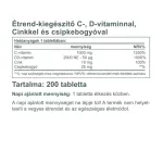 C+D3+Cink biszglicinát + csipkebogyó (200) - Vitaking